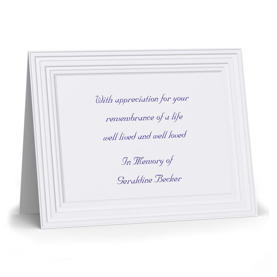 Triple Border Folded Sympathy Cards - Raised Ink